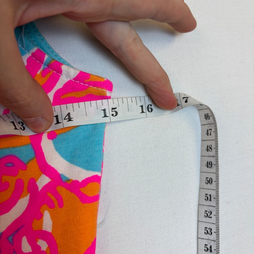Lilly Pulitzer Shift Dress Sleeveless French Terry Cutout Back Floral XXS Resort - Picture 3 of 7